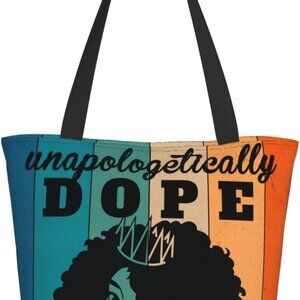 African American Tote Bag Women Polyester Large Stylish Daily Use